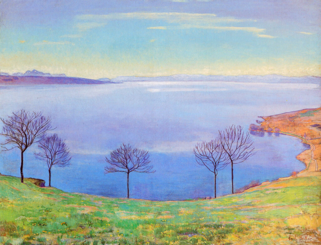 The Lake Geneva from Chexbres (1898) - Ferdinand Hodler Tablo