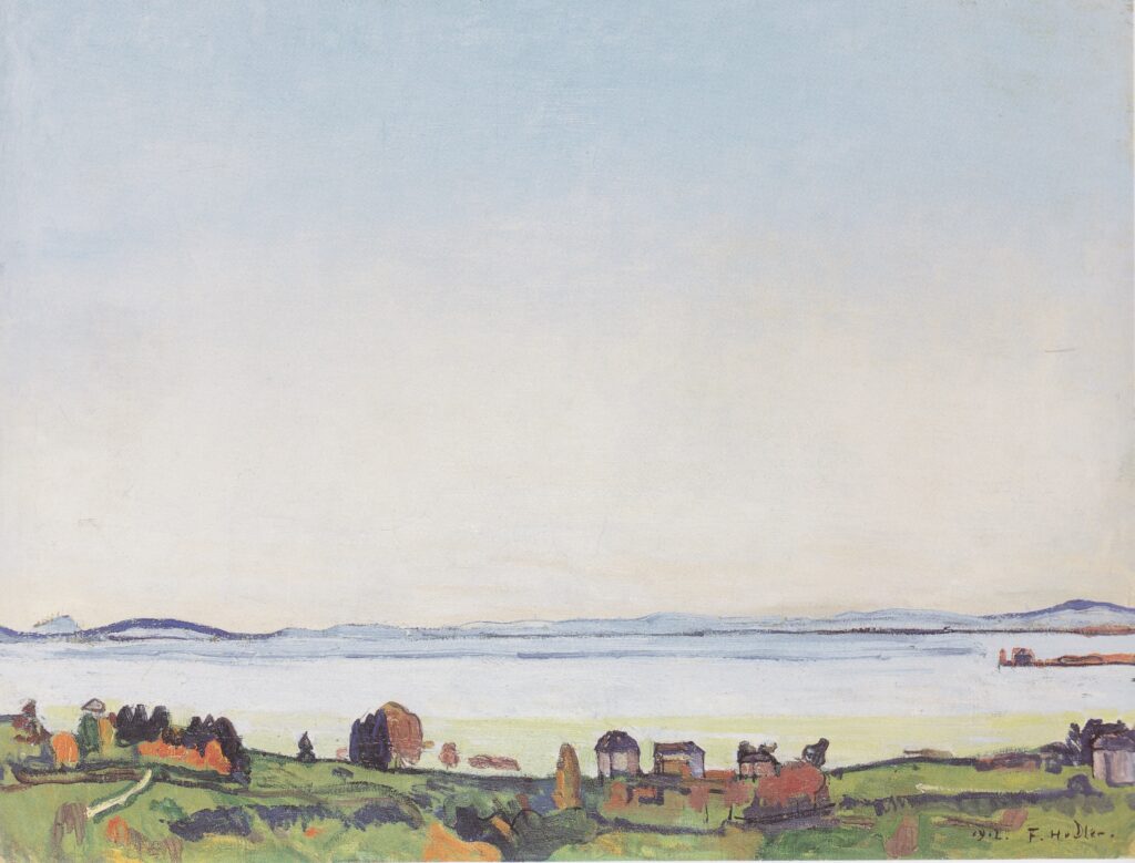 The Lake Geneva from Lausanne (1912) - Ferdinand Hodler Tablo