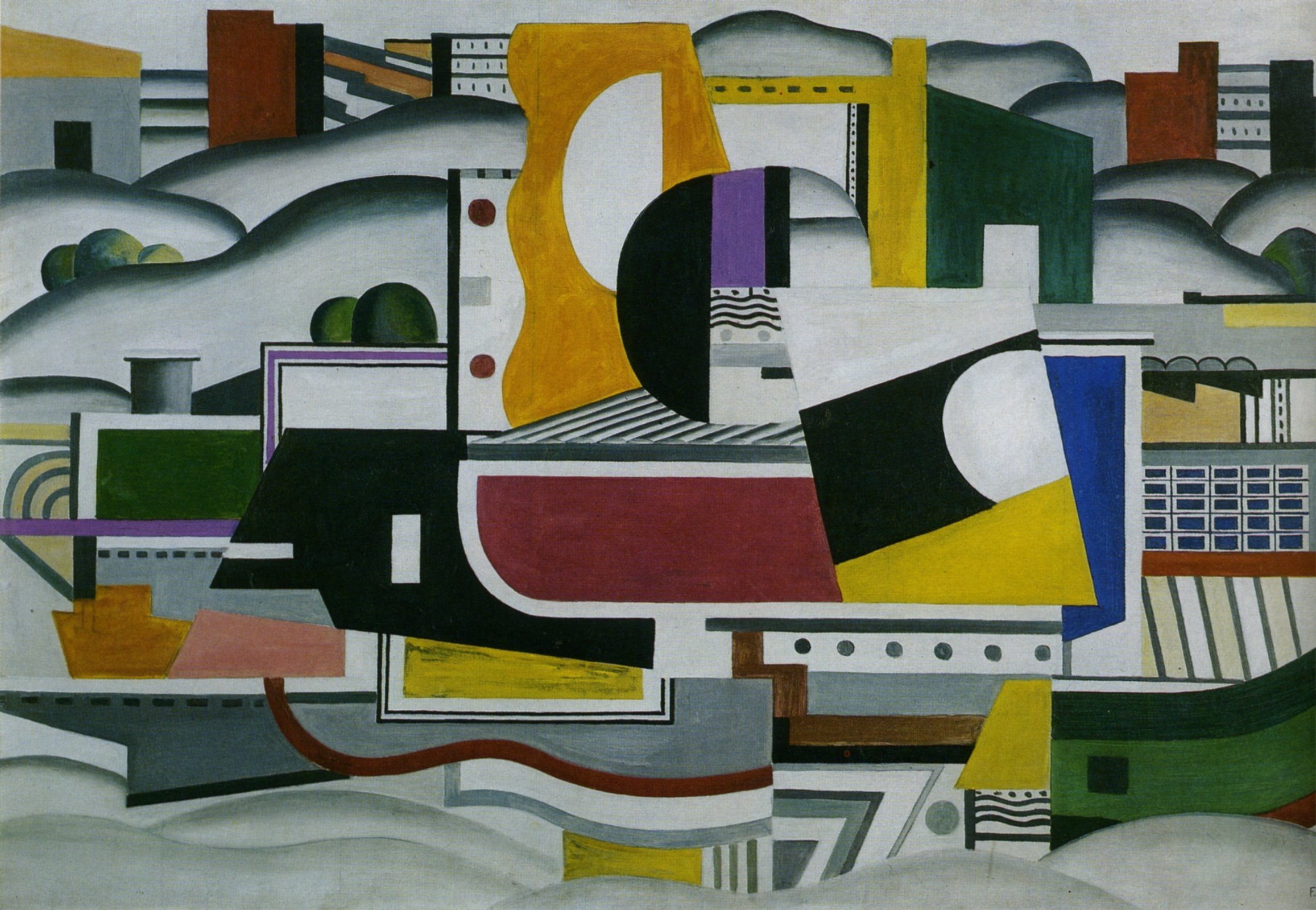 The Large Tug boat (1923) - Fernand Léger Tablo