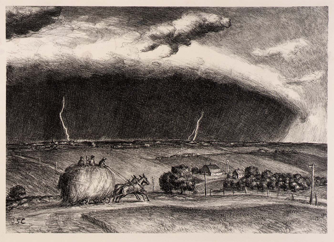 The Line Storm (1935) - John Steuart Curry Tablo