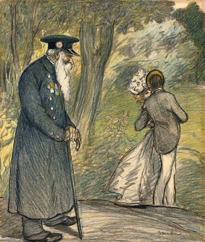 The Love in Green – Théophile Steinlen Tablo