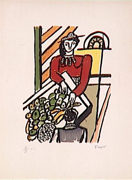 The Merchant of Four Seasons - Fernand Léger Tablo