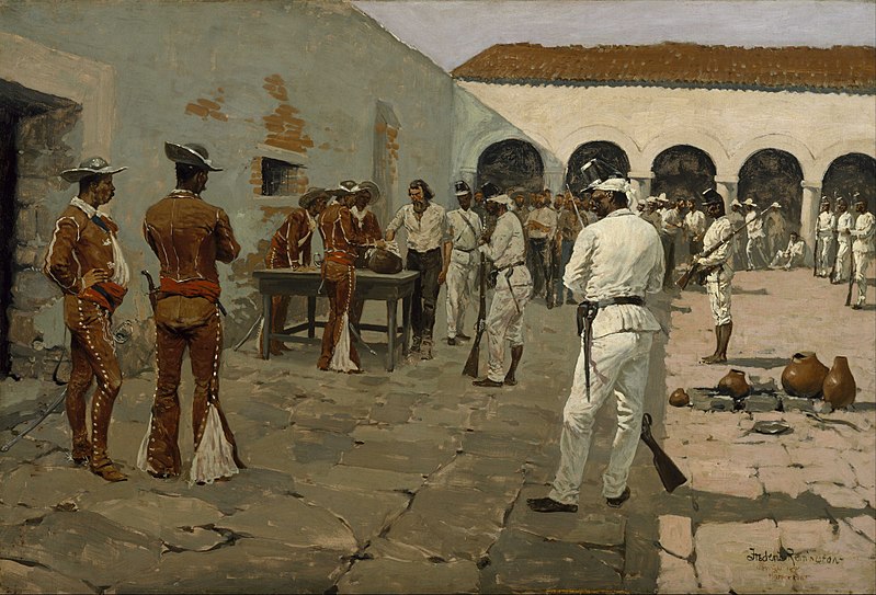 The Mier Expedition The Drawing of the Black Bean (1896) - Frederic Remington Tablo