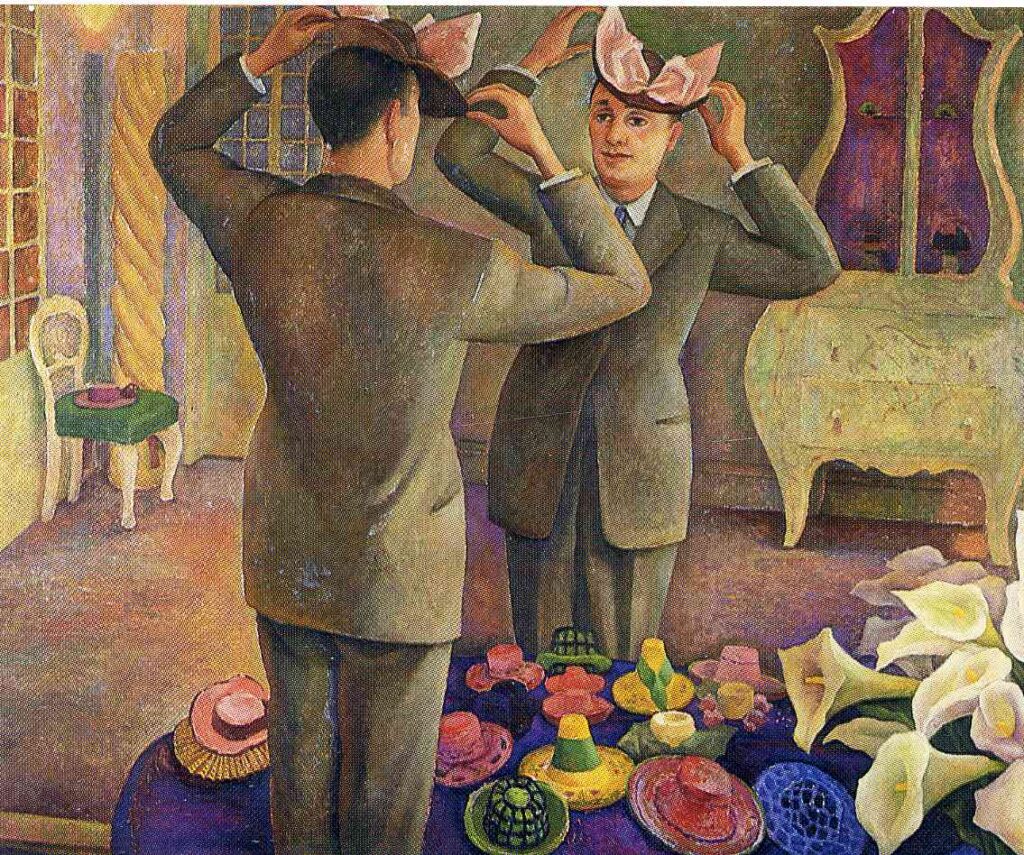 The Milliner. Potrait of Henri de Chatillon (1944) - Diego Rivera Tablo