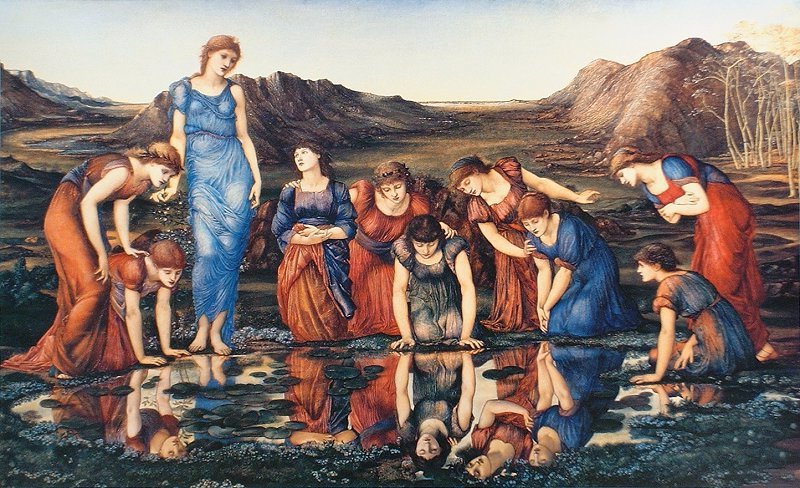 The Mirror of Venus (1870) – Edward Burne-Jones Tablo