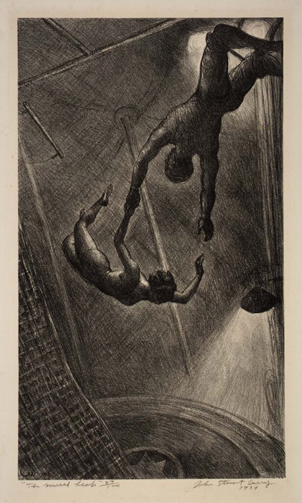 The Missed Leap (1934) - John Steuart Curry Tablo