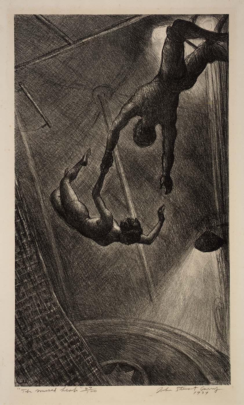 The Missed Leap (1934) - John Steuart Curry Tablo