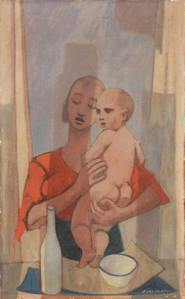 The Morning (Motherhood) (1954) - Felice Casorati Tablo