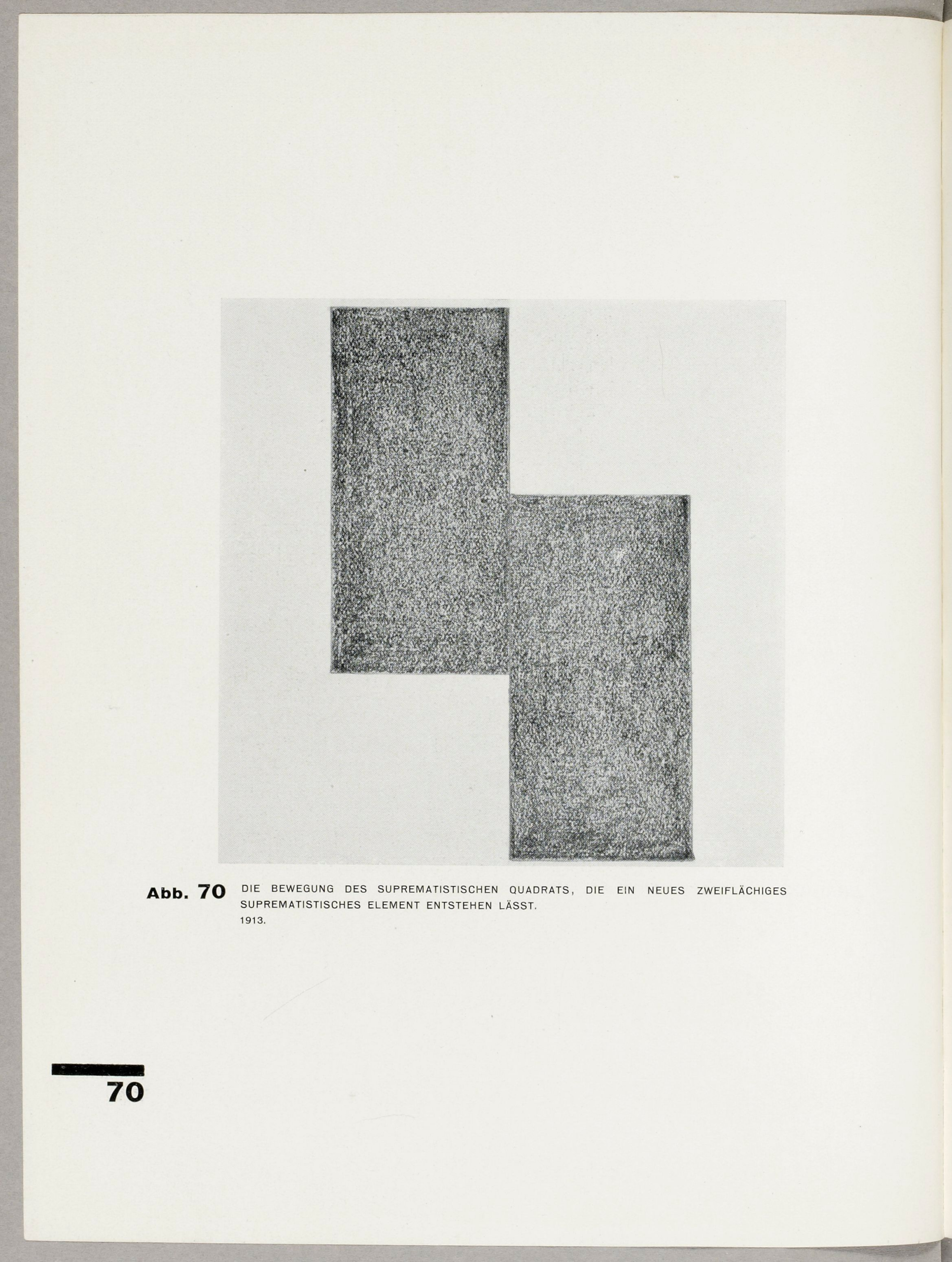 The Movement of the Suprematistic Square, Which Constitutes a New Dihedral Suprematistic Element (1927) - Kazimir Malevich Tablo