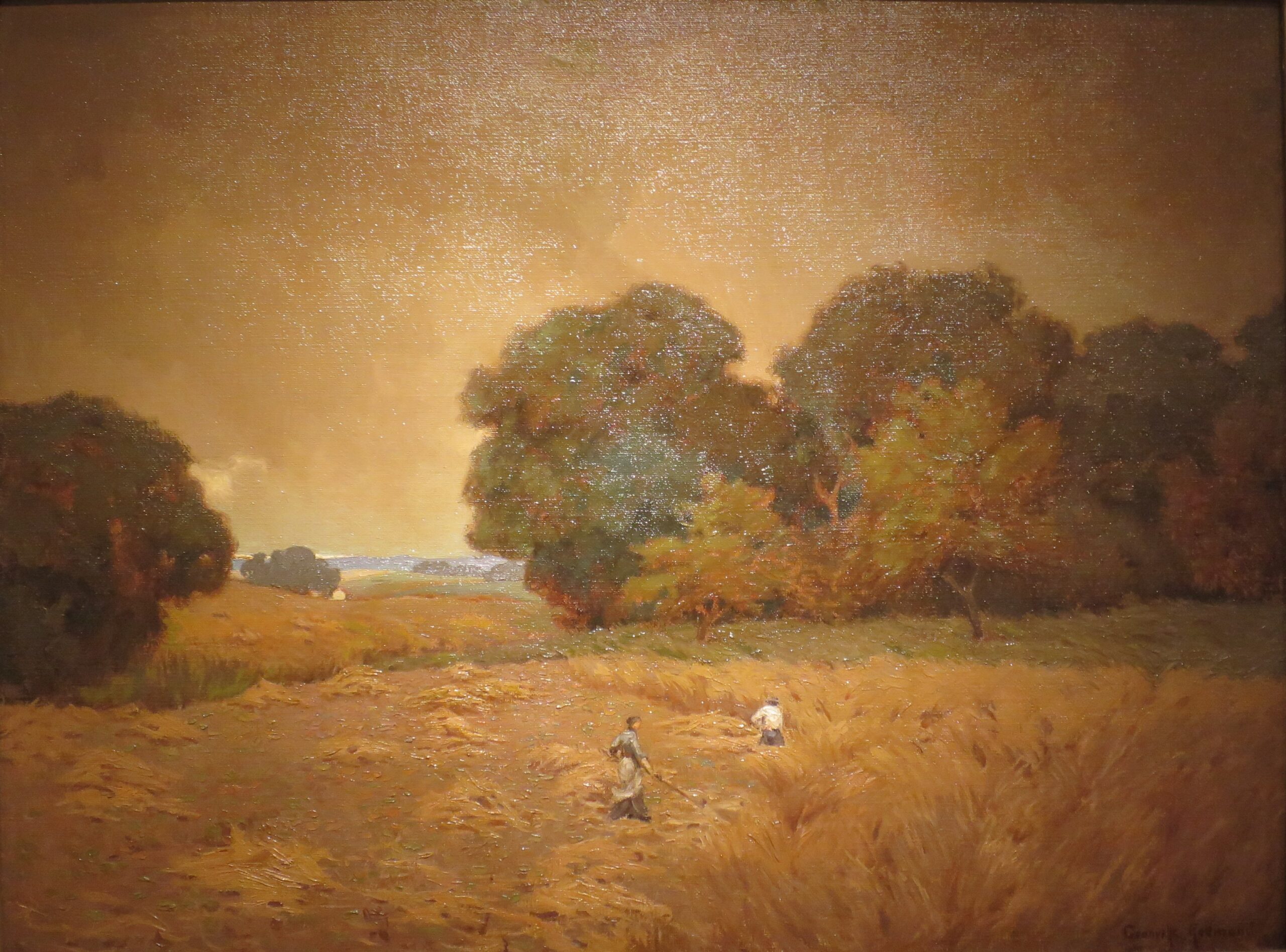 The Mowers (when Hearts Beat as One) (1907) - Granville Redmond Tablo