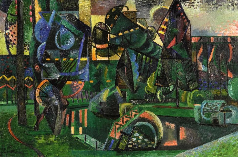 The Oise at Vadencourt (1912) - Auguste Herbin Tablo