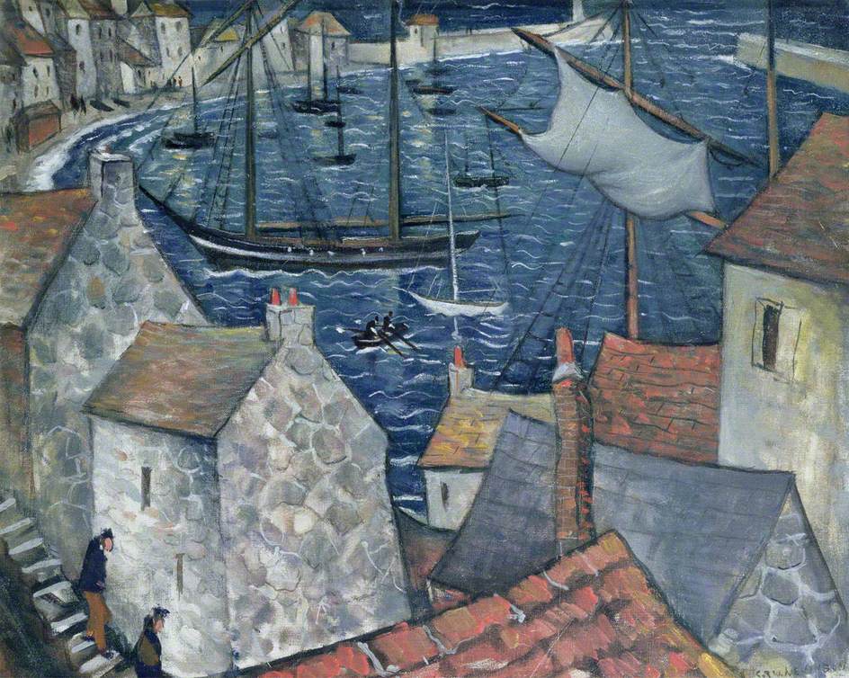 The Old Harbour - C. R. W. Nevinson Tablo