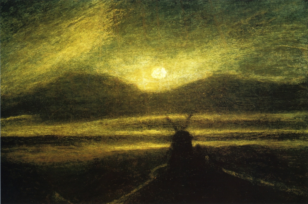 The Old Mill by Moonlight (1885) - Albert Pinkham Ryder Tablo