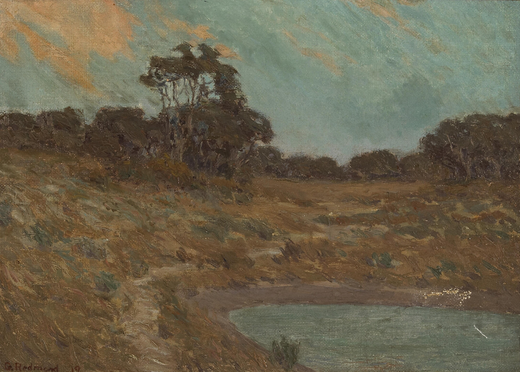 The Old Pond - Granville Redmond Tablo