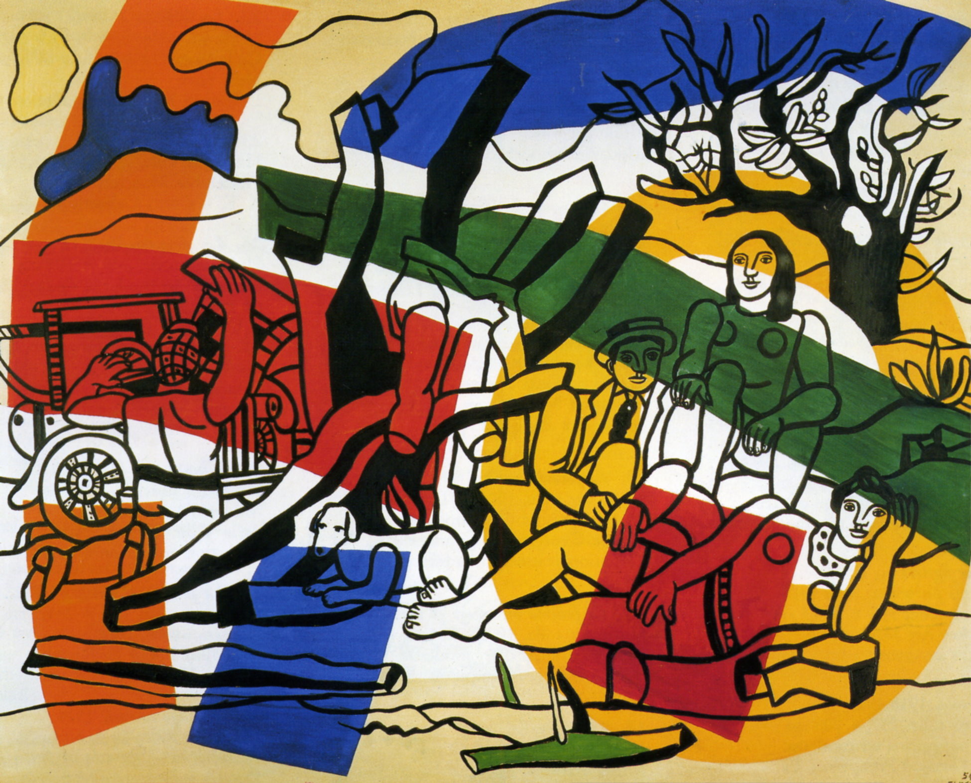 The Outing in the country (1954) - Fernand Léger Tablo