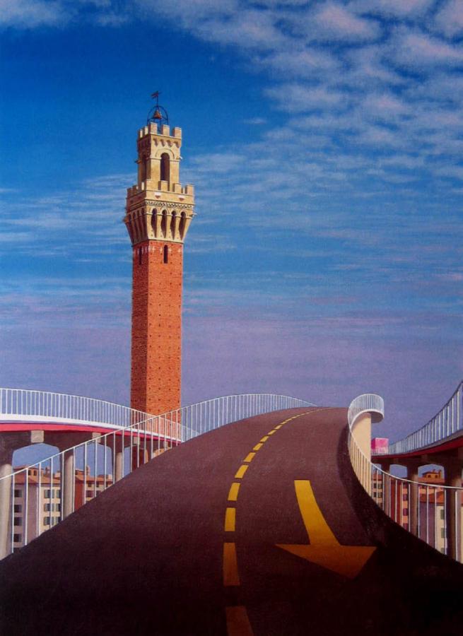 The Overpass, Siena - Jeffrey Smart Tablo