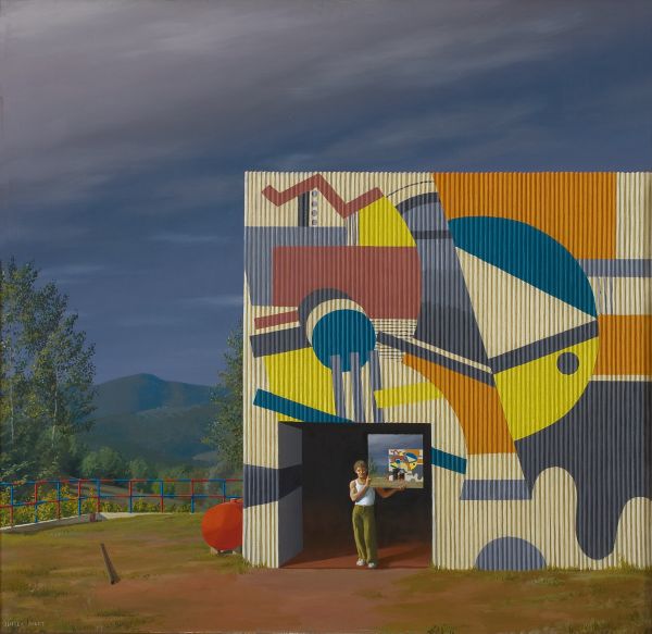 The Painted Factory, Tuscany - Jeffrey Smart Tablo