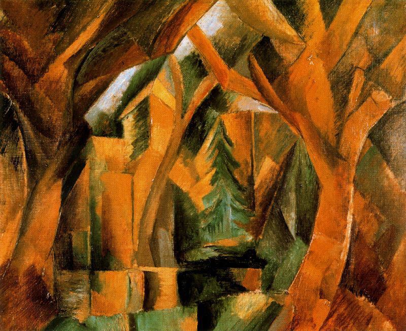 The Park at Carrières Saint Denis (1909) - Georges Braque Tablo