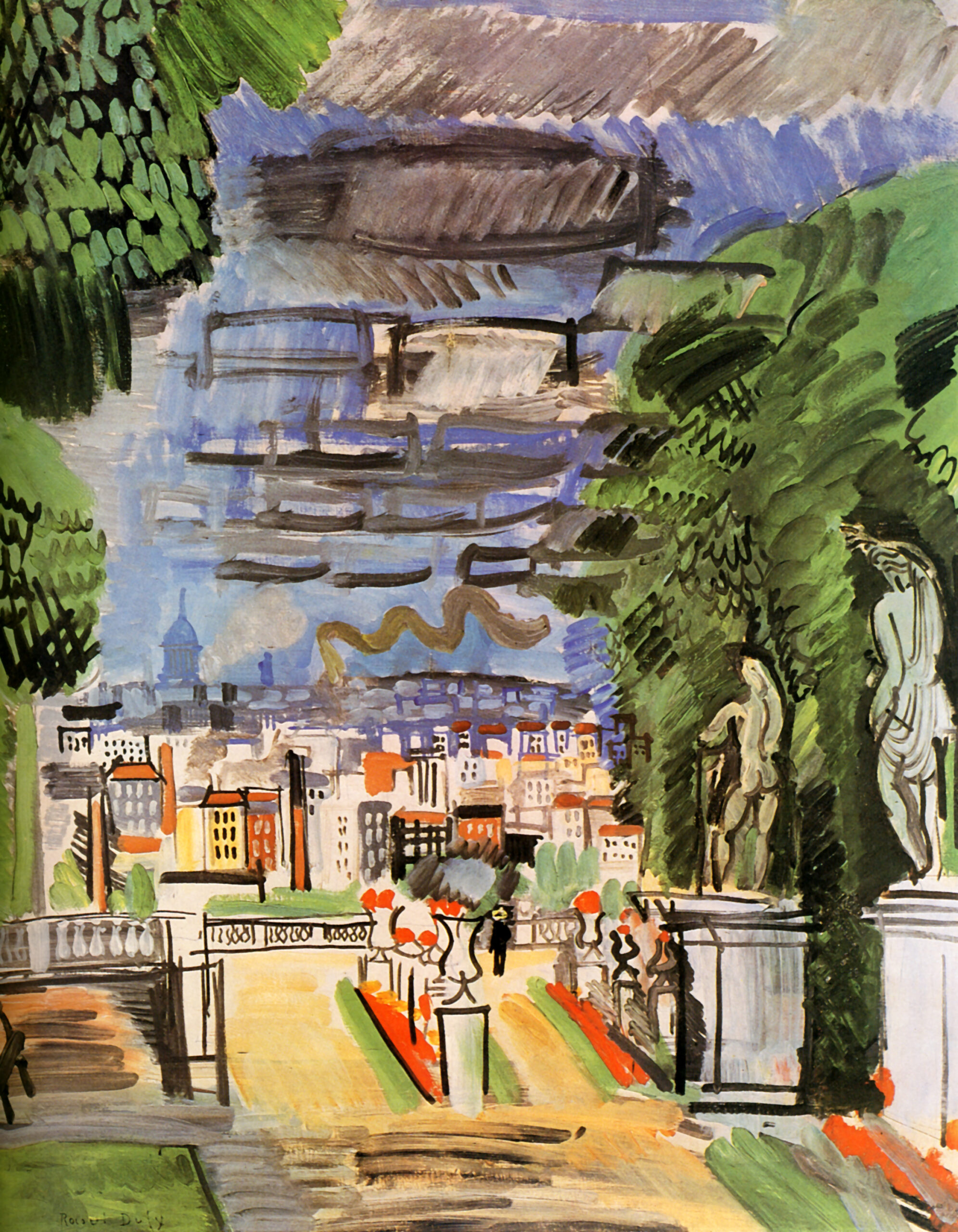 The Park of Saint Cloud (1919) - Raoul Dufy Tablo
