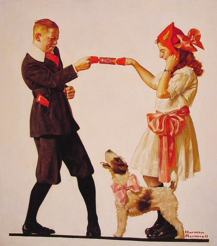 The Party Favour (1919) - Norman Rockwell Tablo