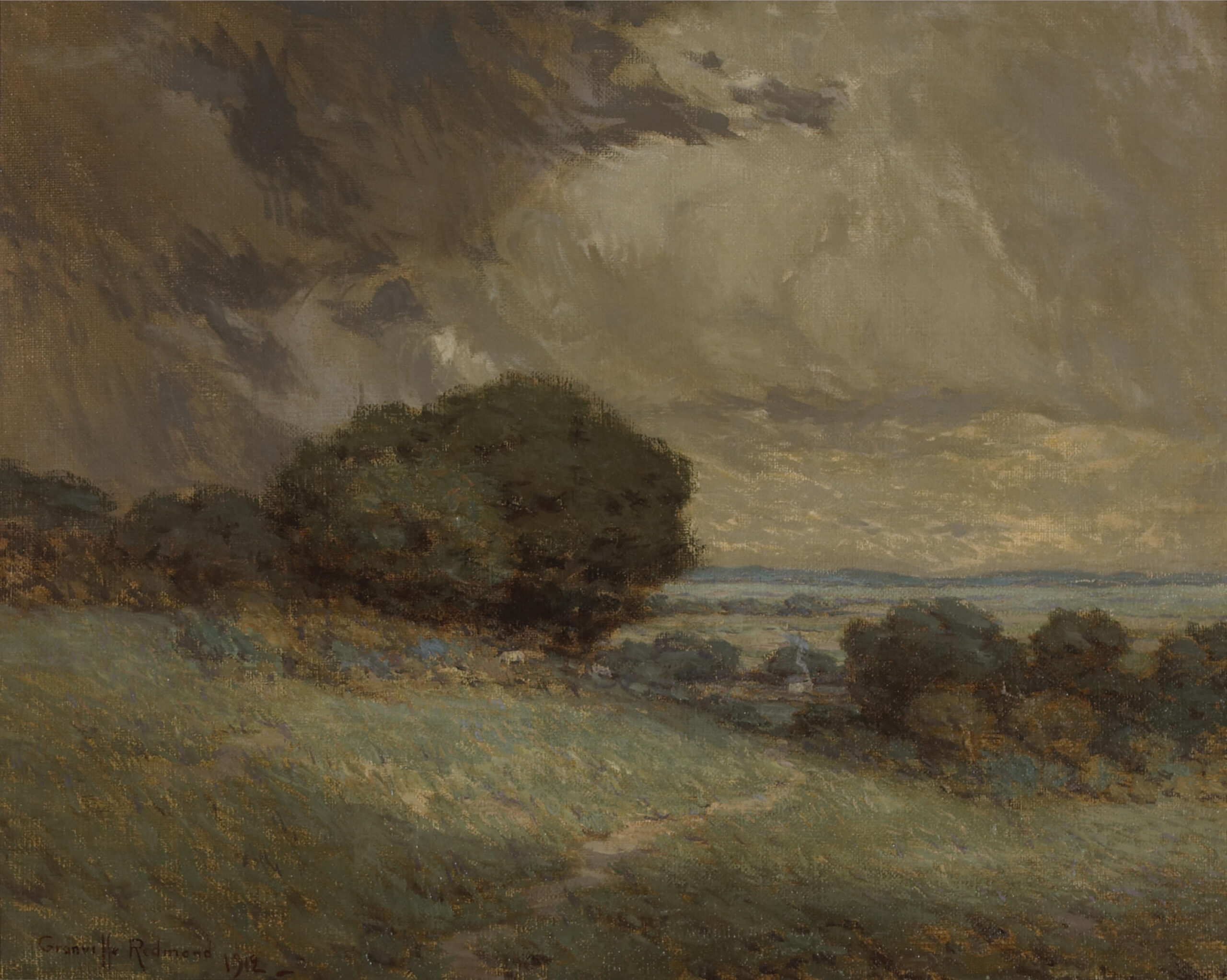 The Passing Storm - Granville Redmond Tablo