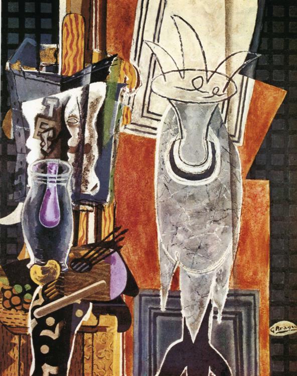 The Pedestal (1938) - Georges Braque Tablo