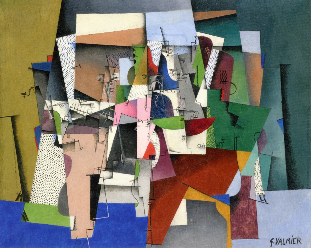 The Piano (1920) - Georges Valmier Tablo