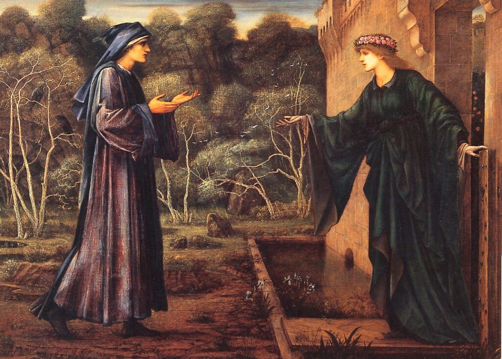 The Pilgrim at the Gate of Idleness (1875) - Edward Burne-Jones Tablo