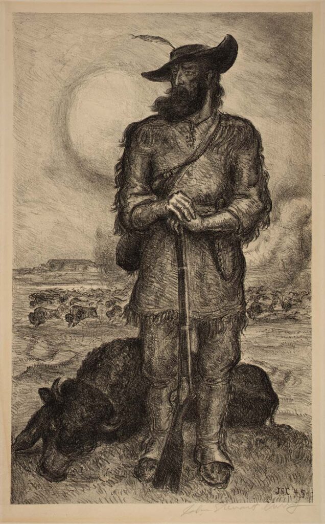 The Plainsman (1945) - John Steuart Curry Tablo