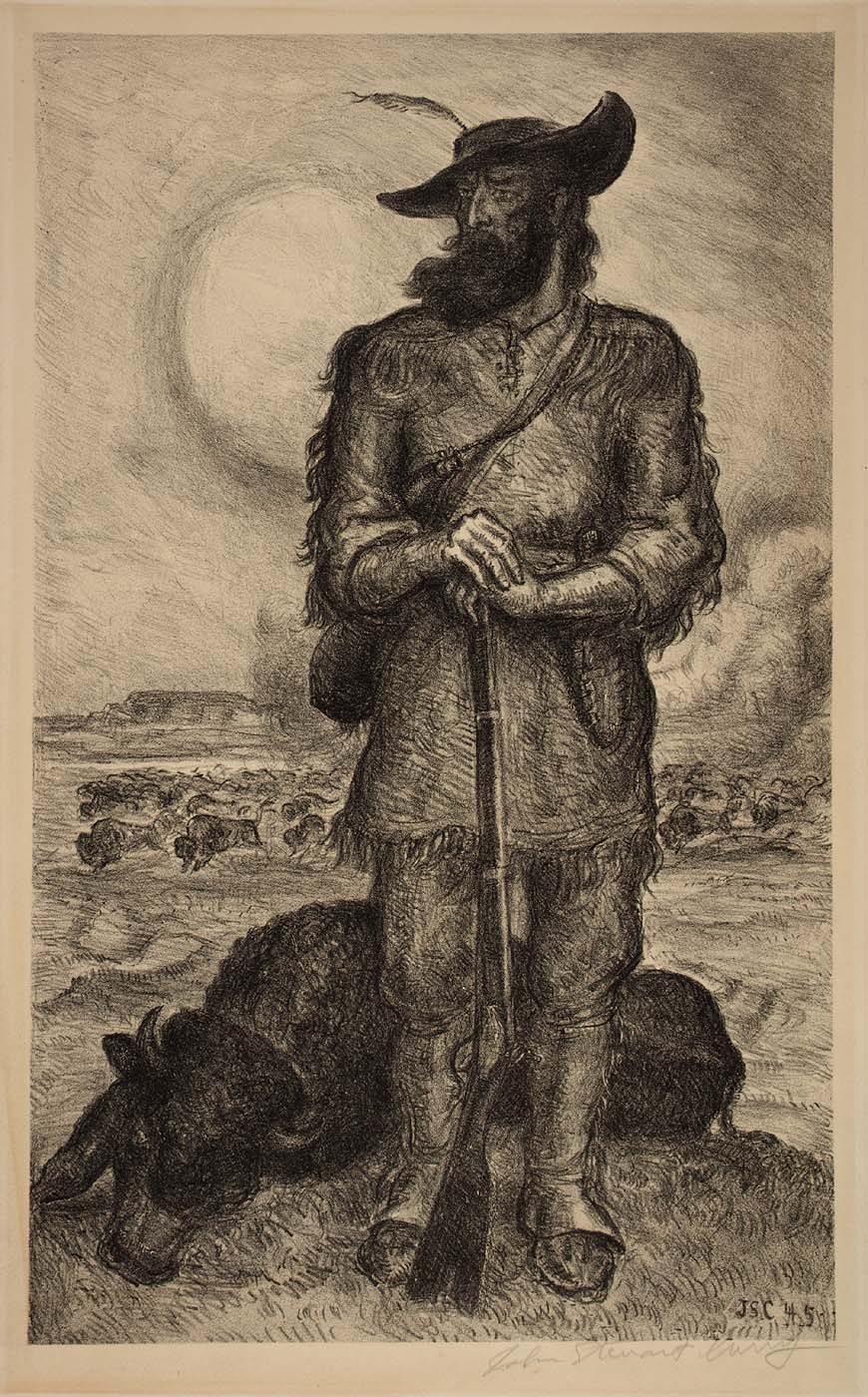 The Plainsman (1945) - John Steuart Curry Tablo