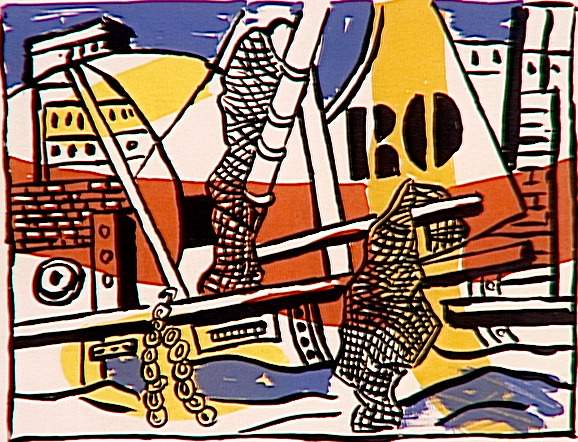 The Port of Trouville (1951) - Fernand Léger Tablo