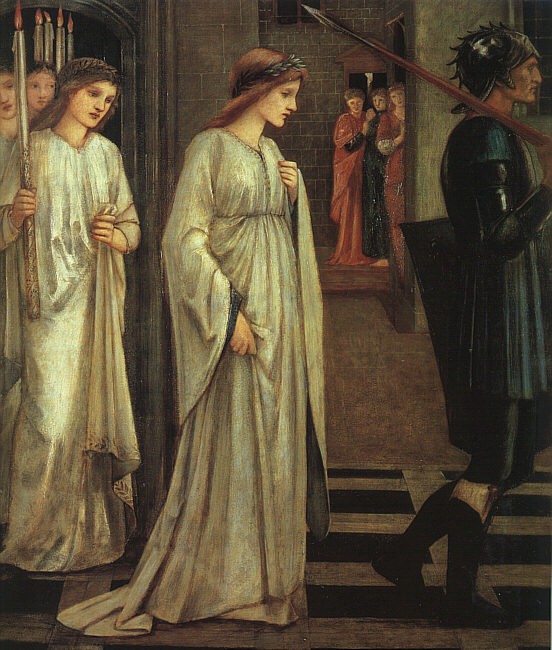 The Princess Sabra Led to the Dragon Painting (1866) – Edward Burne-Jones Tablo