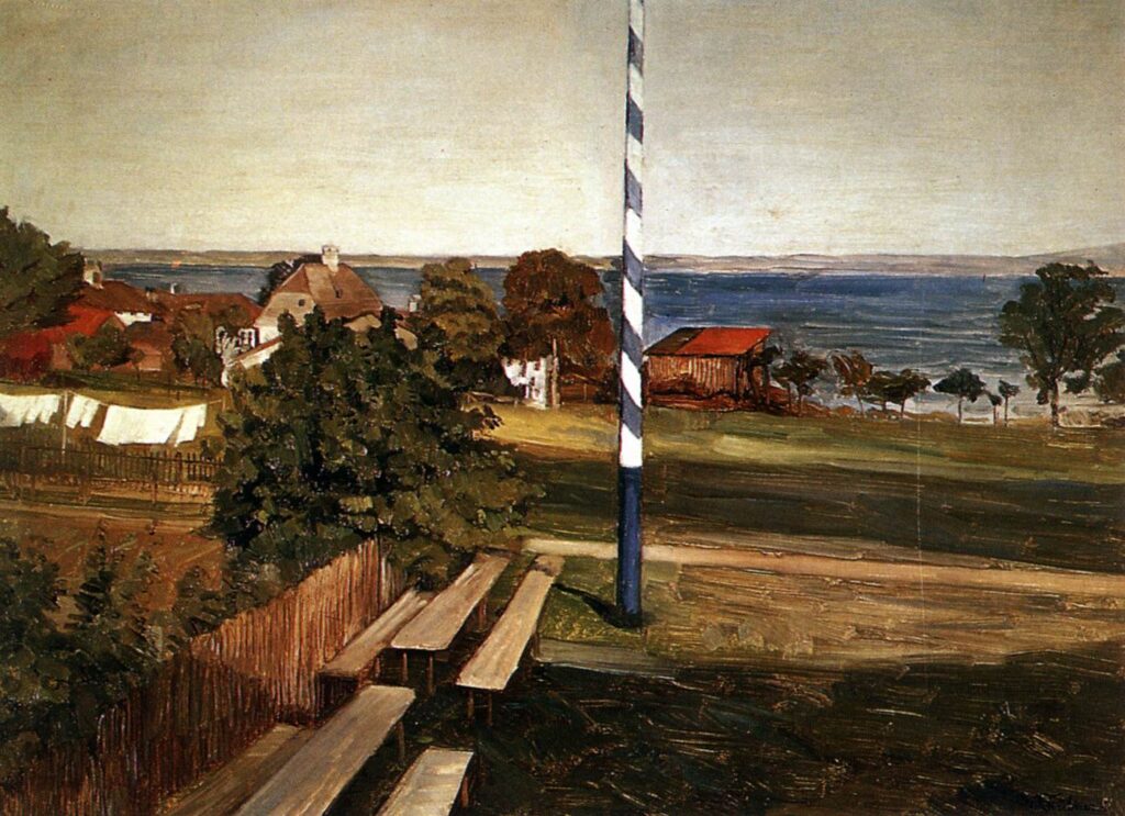 The Pub on Fraueninsel (1891) - Wilhelm Trübner Tablo