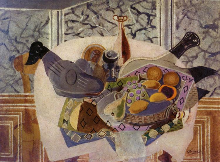 The Purple Tablecloth (1936) - Georges Braque Tablo