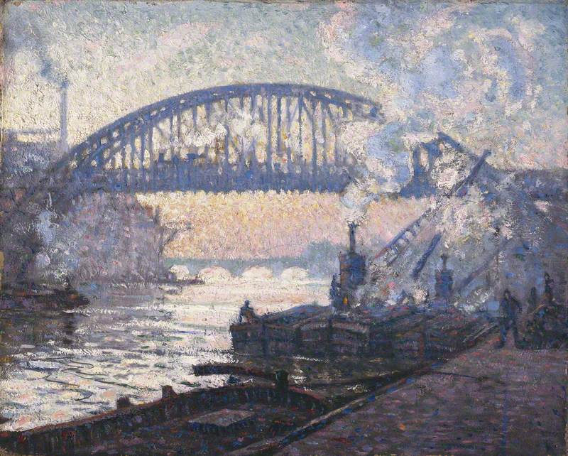 The Railway Bridge, Charenton (1911) - C. R. W. Nevinson Tablo