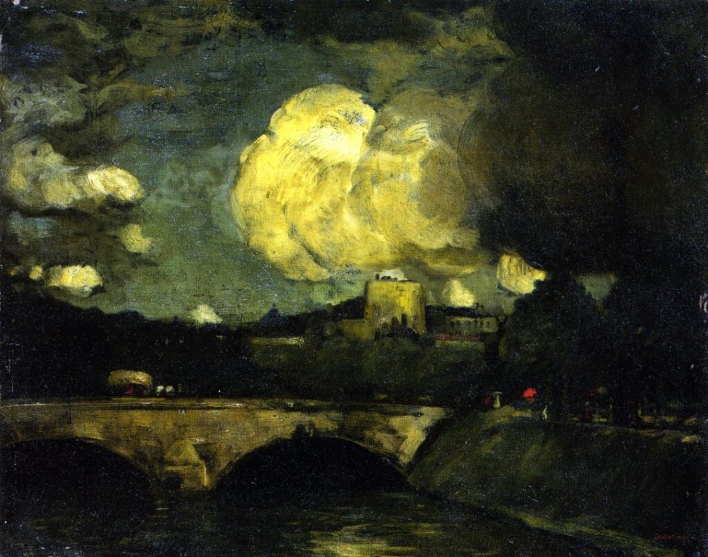 The Rain Clouds (Paris) (1902) - Robert Henri Tablo