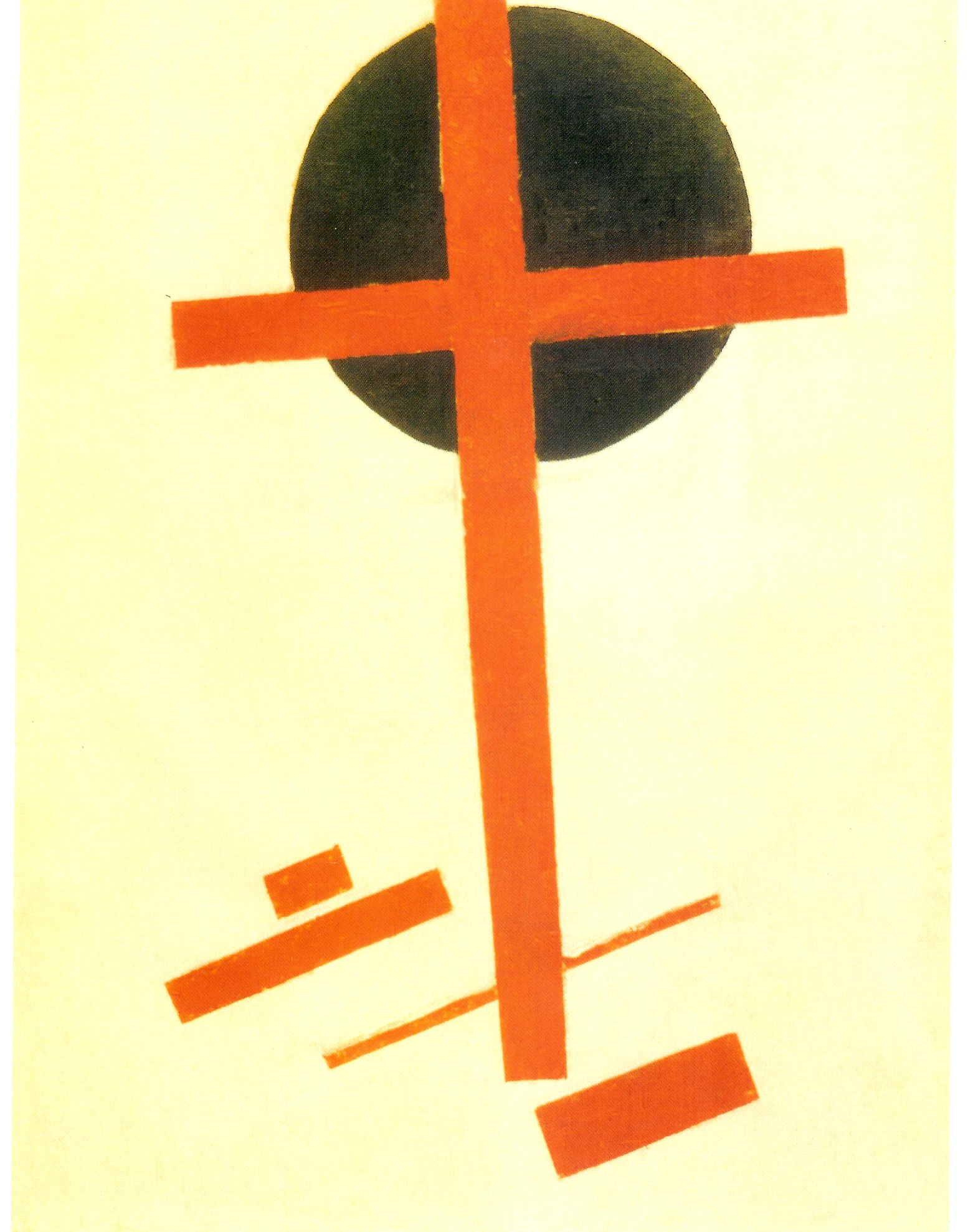 The Red Cross on a Black Circle (1915) - Kazimir Malevich Tablo