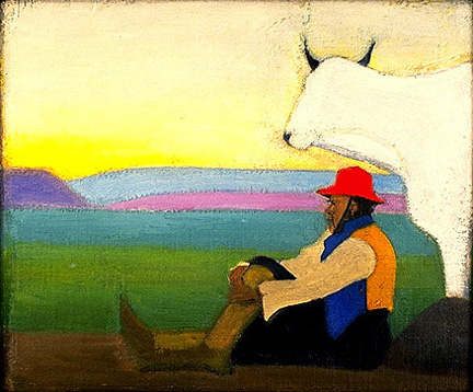 The Red Hat (1924) - Joseph Stella Tablo