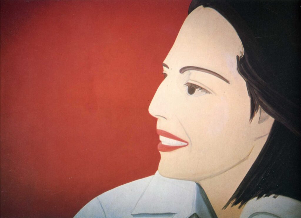The Red Smile - Alex Katz Tablo