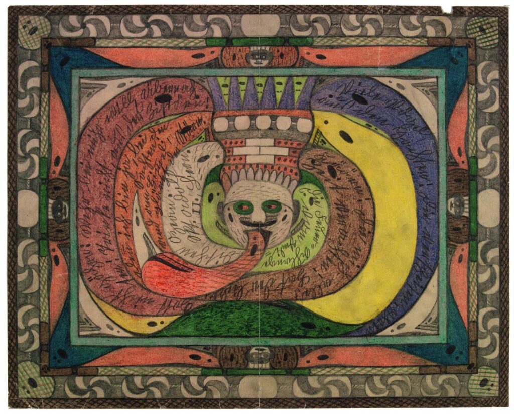 The Ring of the St. Adolf Fire Snake, in the Indian Ocean - Adolf Wölfli Tablo
