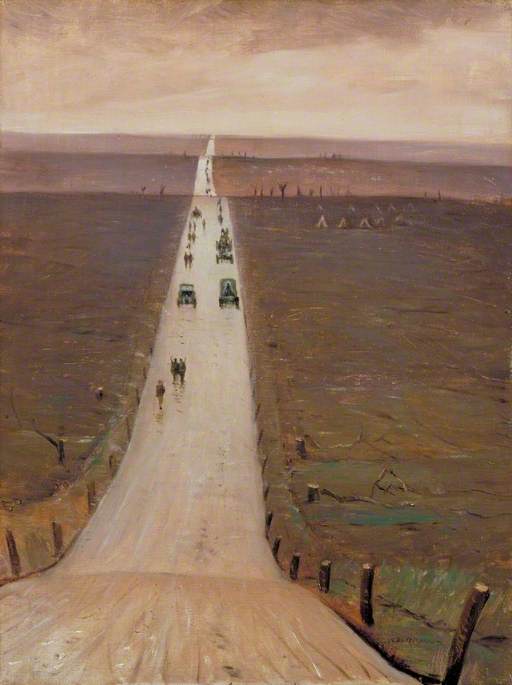 The Road from Arras to Bapaume (1917) - C. R. W. Nevinson Tablo