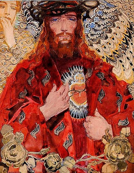 The Sacred Heart of Jesus (1911) - Józef Mehoffer Tablo