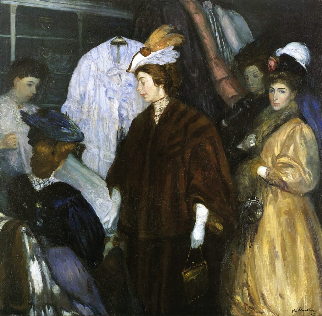 The Shoppers (1907) - William James Glackens Tablo