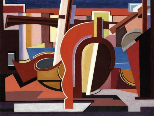 The Small Boat (1927) - Auguste Herbin Tablo