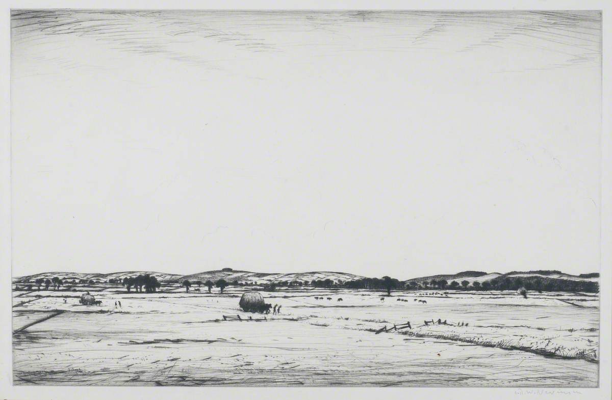 The South Downs - C. R. W. Nevinson Tablo