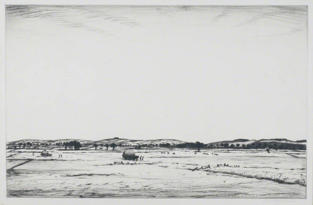The South Downs - C. R. W. Nevinson Tablo