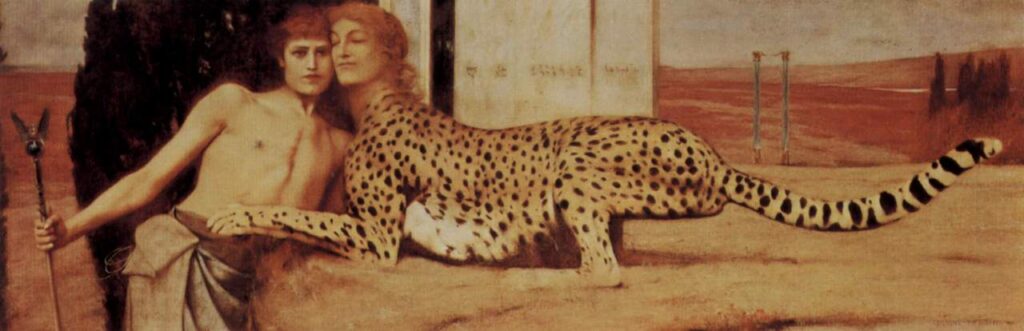 The Sphinx or The Caress (1896) - Fernand Khnopff Tablo