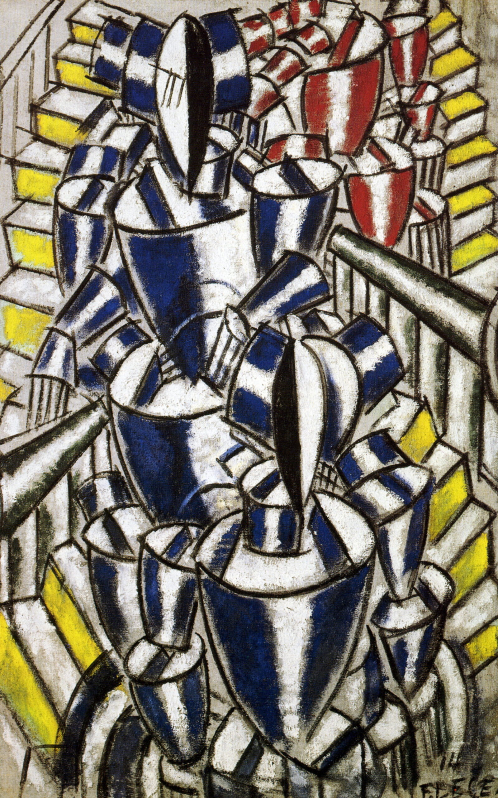 The Staircase (1914) - Fernand Léger Tablo