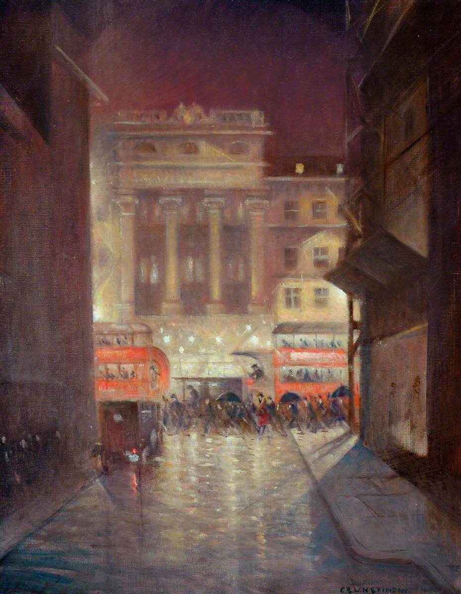 The Strand by Night (1937) - C. R. W. Nevinson Tablo