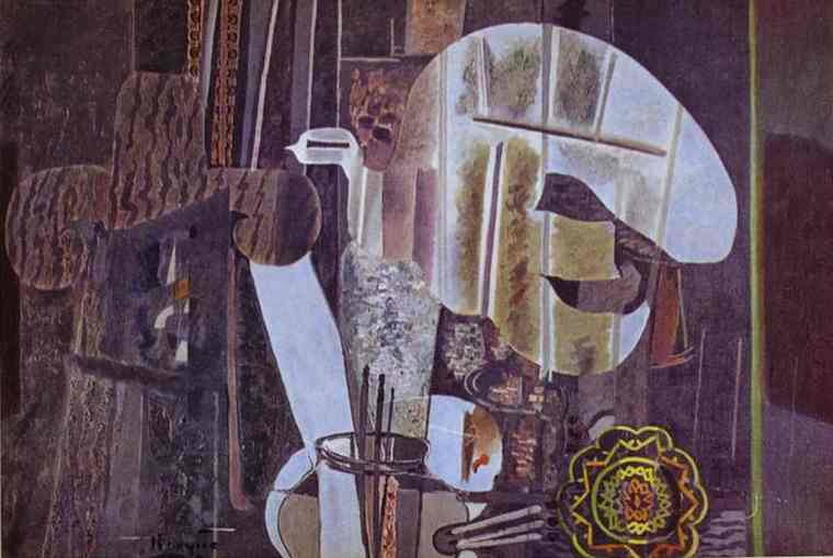 The Studio (IV) (1950) - Georges Braque Tablo